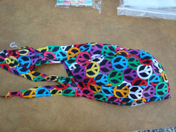 Mulit-Color Peace Symbol Du-Rag
